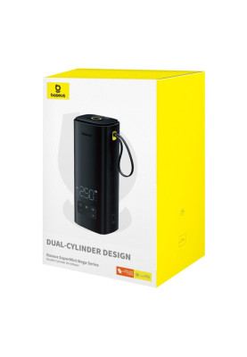 Автомобільний насос Baseus SuperMini Mega Series Double Cylinder Air Inflator Cluster Black
