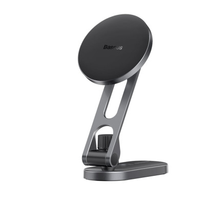 Автотримач для телефона Baseus T-Space Series Folding Metal Car Mount Magnetic Phone Holder Frost Silver