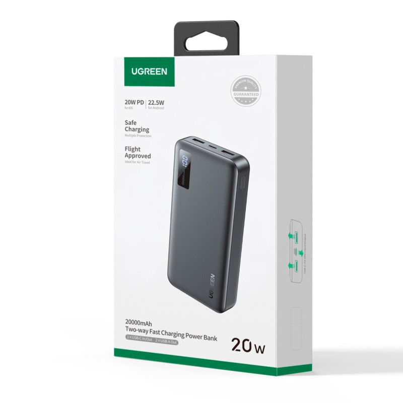Зовнішній акумулятор UGREEN PB312 20000mAh PD 20W