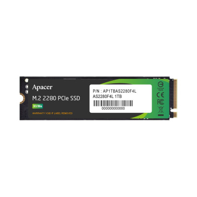 Накопичувач SSD M.2 Apacer AS2280F4L 1TB 2280 PCIe 5.0x4 NVMe 3D Nand Read/Write: 10400/8600 MB/sec