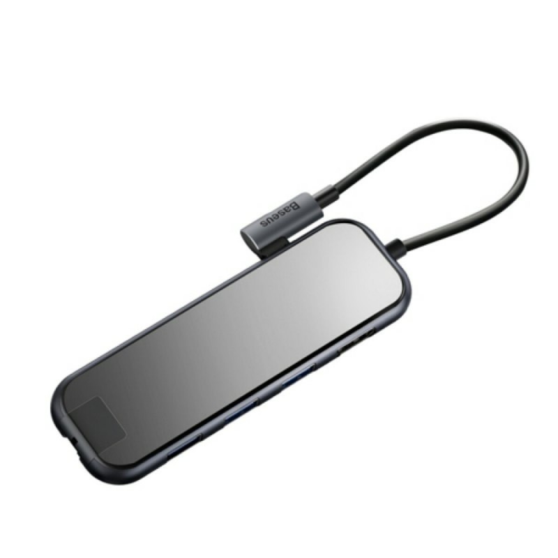 USB-Hub Baseus Multi-functional HUB (Type-C to 3xUSB3.0+HD4K+RJ45+PD) Deep gray