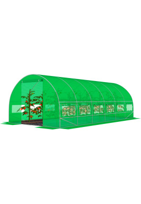 Садова теплиця з вікнами FunFit Garden 18m2 = 600*300*200 (Зелена) (1483)