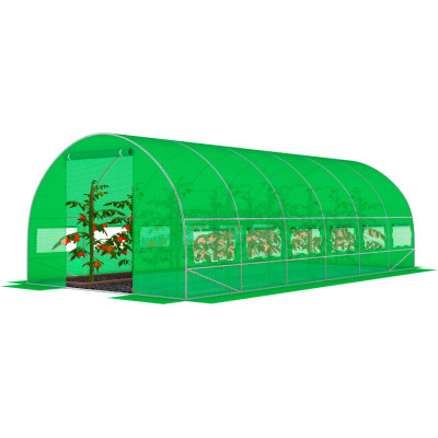 Садова теплиця з вікнами FunFit Garden 18m2 = 600*300*200 (Зелена) (1483)