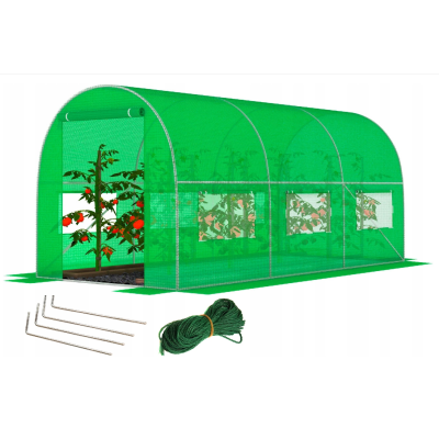 Садова теплиця з вікнами FunFit Garden 6m2 = 300*200*200 (Зелена) (1480)