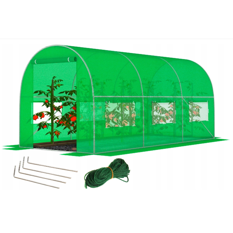 Садова теплиця з вікнами FunFit Garden 6m2 = 300*200*200 (Зелена) (1480)