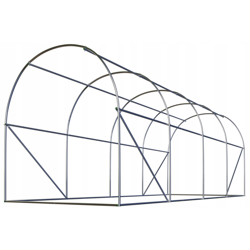 Садова теплиця з вікнами Plonos 10m2 = 400х250х200 см (Біла) (4974)