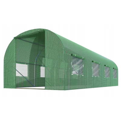 Садова теплиця з вікнами Plonos 10m2 Зелена = 250х400х200 см (4916)