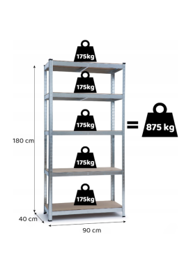 Стелаж FunFit 180 х 90 х 40 см (3264)