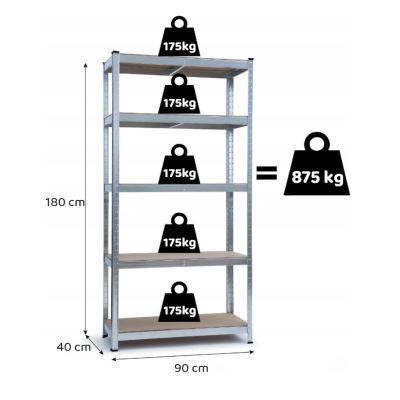 Стелаж FunFit 180 х 90 х 40 см (3264)