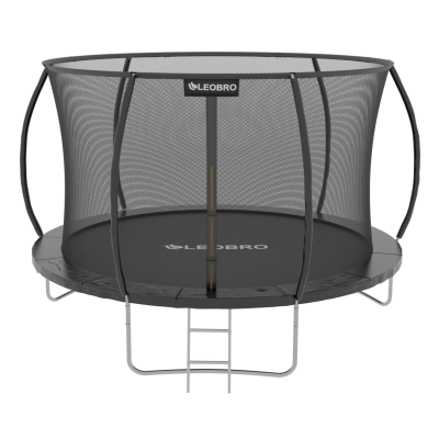 Батут із внутрішньою захисною сіткою 252 см LEOBRO Premium Pro 8FT BLACK