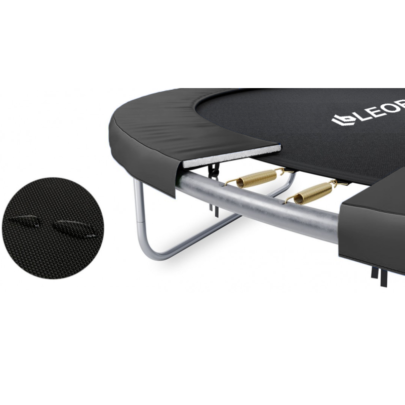 Батут із внутрішньою захисною сіткою 312 см LEOBRO Premium Pro 10FT BLACK