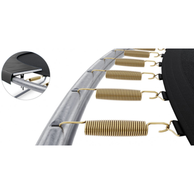 Батут із внутрішньою захисною сіткою 312 см LEOBRO Premium Pro 10FT BLACK