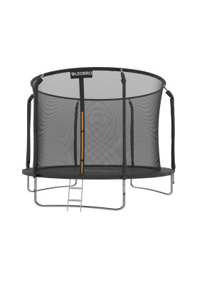 Батут із внутрішньою захисною сіткою 252 см LEOBRO Premium 8FT BLACK