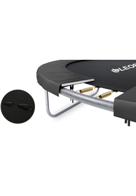 Батут із внутрішньою захисною сіткою 252 см LEOBRO Premium 8FT BLACK