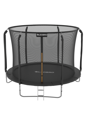 Батут із внутрішньою захисною сіткою 252 см LEOBRO Premium 8FT BLACK