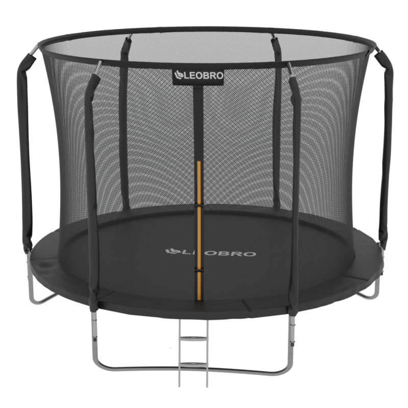 Батут із внутрішньою захисною сіткою 252 см LEOBRO Premium 8FT BLACK