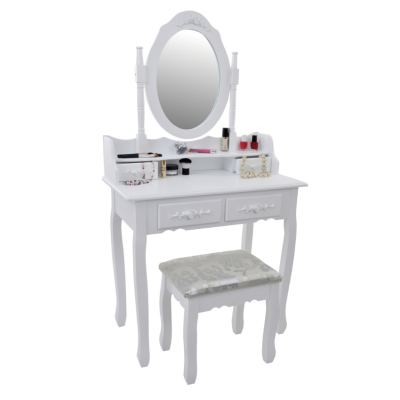Косметичний туалетний столик з табуретом FUNFIT White (2781)