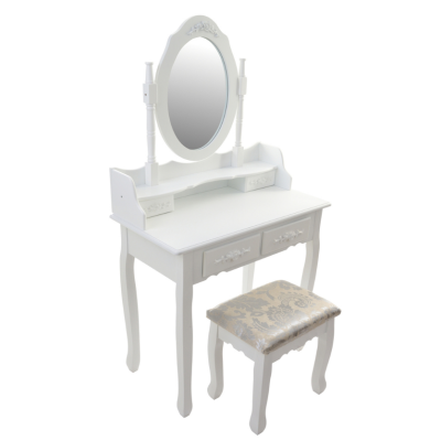 Косметичний туалетний столик з табуретом FUNFIT White (2781)