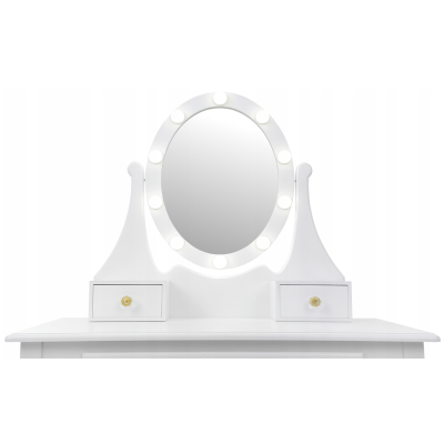 Косметичний туалетний столик з табуретом FUNFIT White LED (2784)