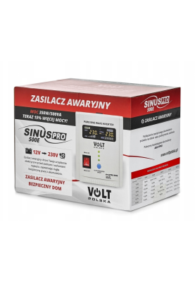 Гібридний ДБЖ/інвертор Volt Polska SINUS PRO 500 E 12/230V 350/500W (3SP050012E)