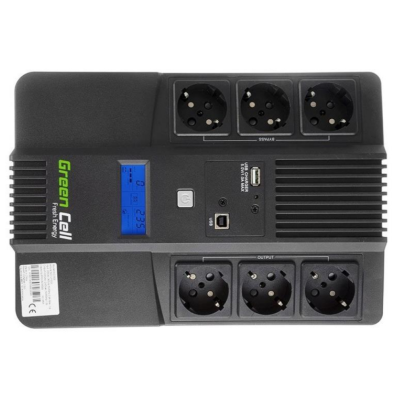 ДБЖ/Безперебійник Green Cell AiO 600VA/360W (UPS06)