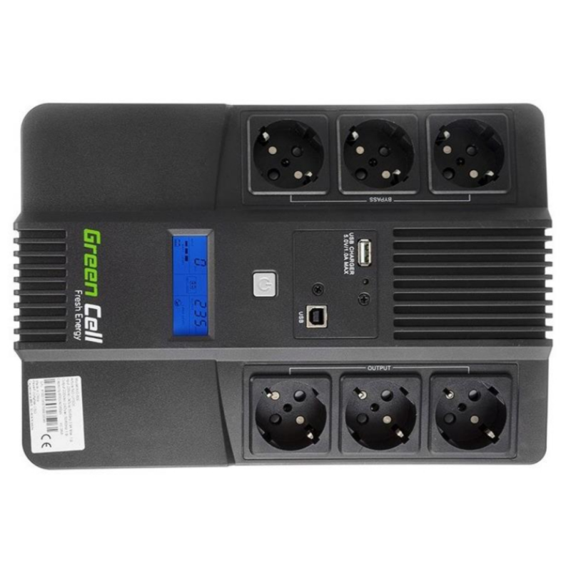 ДБЖ/Безперебійник Green Cell AiO 600VA/360W (UPS06)