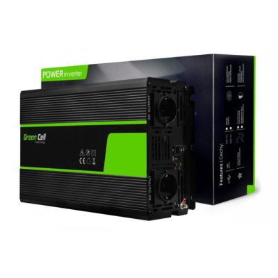 Автомобільний інвертор Green Cell 12V на 230V 2000W/4000W (INV11) Чистий синус