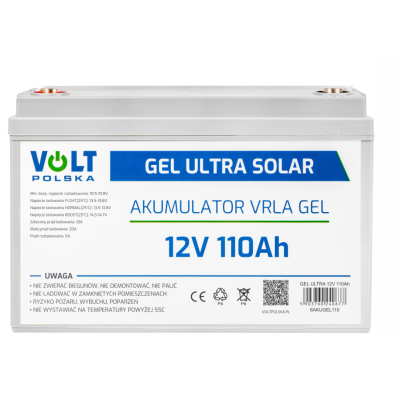 Гелевий Акумулятор 110Ah 12V VOLT GEL VPRO SOLAR (6AKUGEL110)