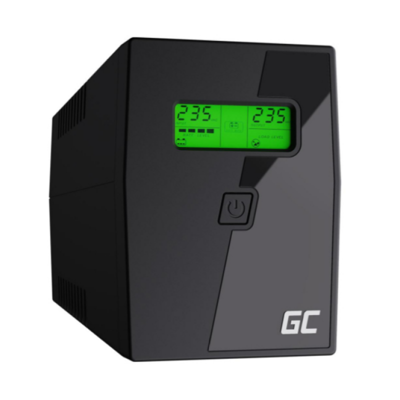 ДБЖ/Безперебійник Green Cell UPS 600VA/360W (UPS01LCD)