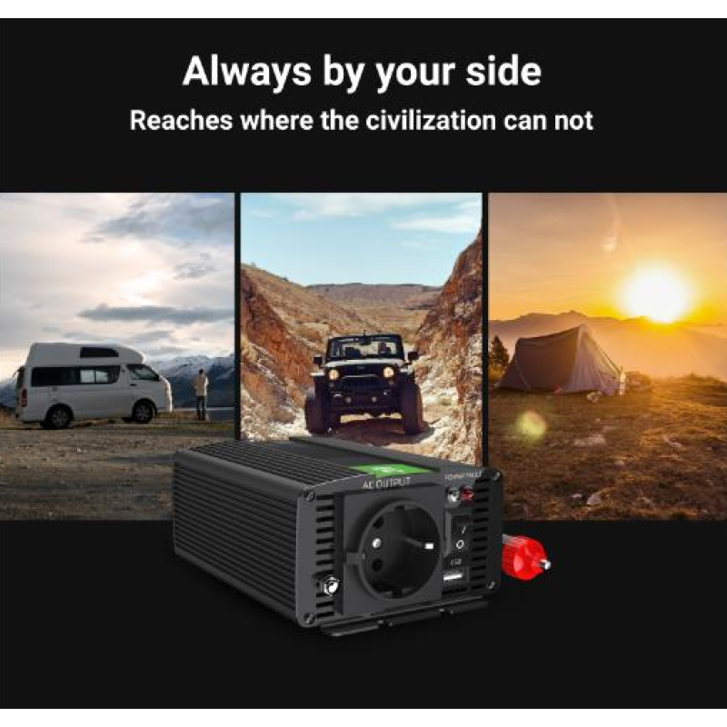 Автомобільний інвертор Green Cell 12V на 230V 150W/300W (INV06)