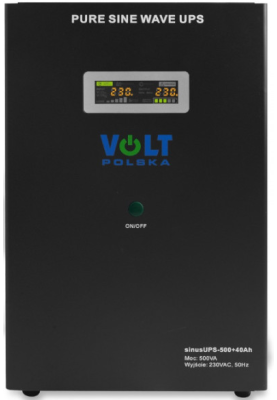 ДБЖ/Безперебійник VOLT SINUS UPS 500 300/500W + AKU 40Ah (3SR500WA40)