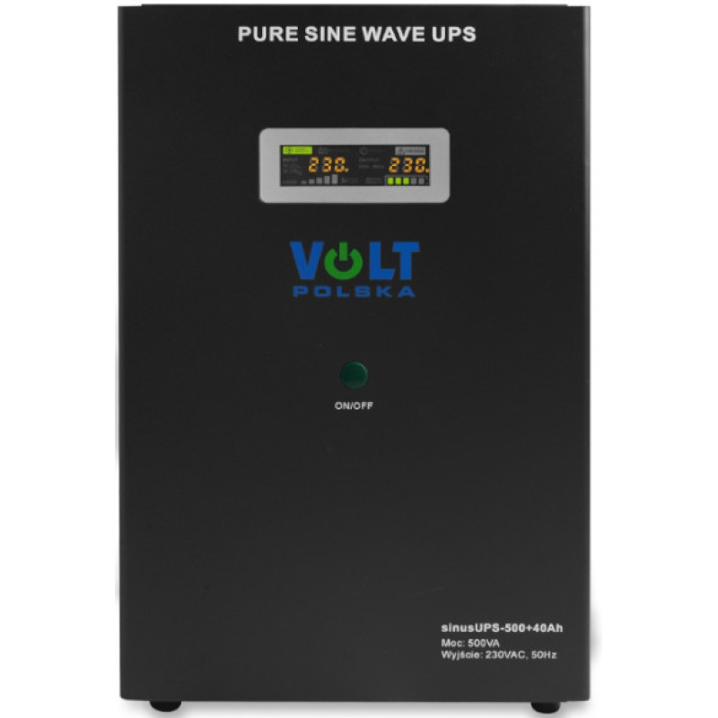 ДБЖ/Безперебійник VOLT SINUS UPS 500 300/500W + AKU 40Ah (3SR500WA40)