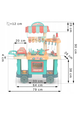 Ігрова дитяча кухня на колесах Ricokids (773000)