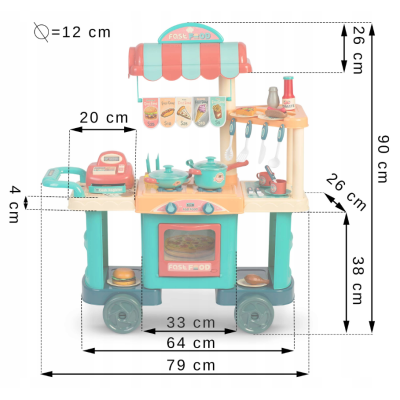 Ігрова дитяча кухня на колесах Ricokids (773000)