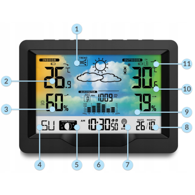 Метеостанція BERDSEN BD-901 Black (390100)