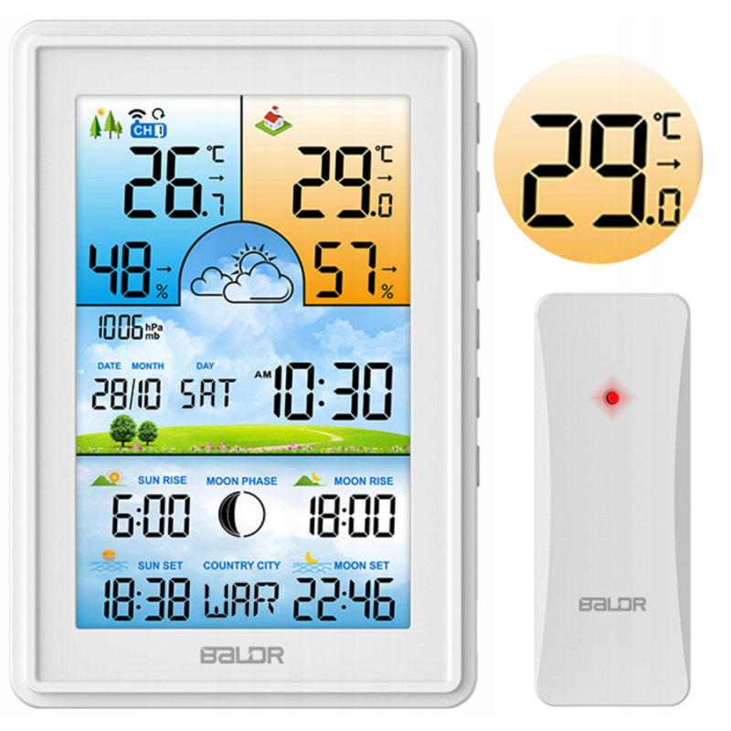 Метеостанція BERDSEN BD-906 White (390601)