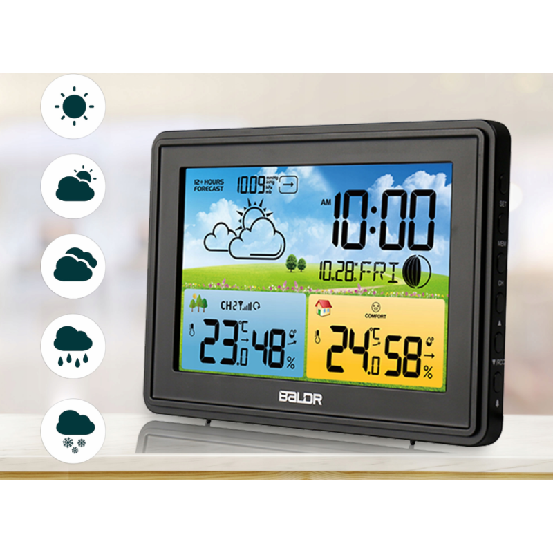 Метеостанція BERDSEN BD-908 Black (390800)