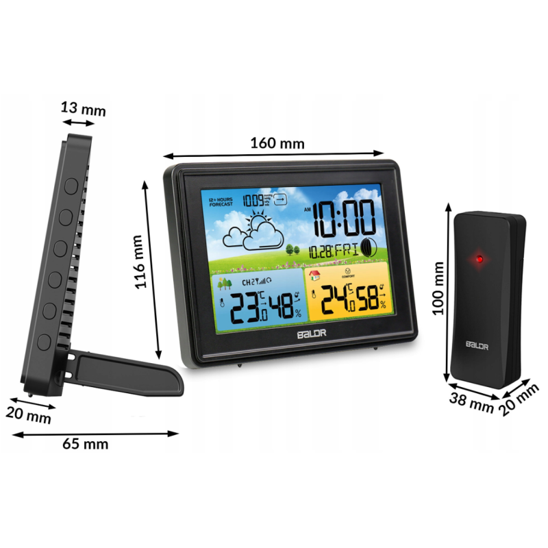 Метеостанція BERDSEN BD-908 Black (390800)