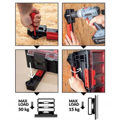 Настінні фіксатори 2шт. для ящиків Qbrick System ONE Connect Adapters (5901238257004)