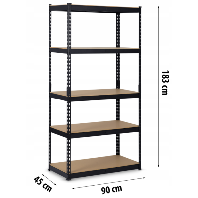 Стелаж Humberg 183 x 90 x 45 см HR-700 Black (570001) Стелаж Humberg 183 x 90 x 45 см HR-700 Black (570001)