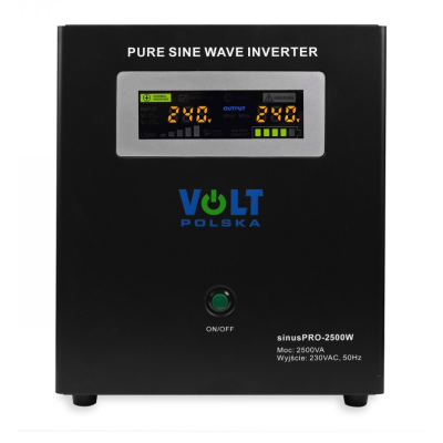 Гібридний ДБЖ/інвертор Volt Polska SINUS PRO 2500 W 24/230V 1800/2500W (3SP250024W)