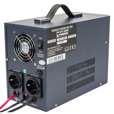 Гібридний ДБЖ/інвертор Powermat 500 VA 12/230V 400W/500VA (PM-UPS-500MP)