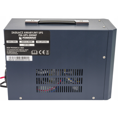 Гібридний ДБЖ/інвертор Powermat 500 VA 12/230V 400W/500VA (PM-UPS-500MP)