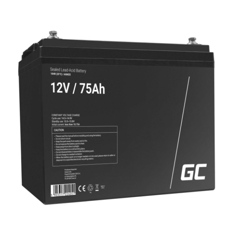 AGM Акумулятор 75Ah 12V Green Cell VRLA (AGM25)