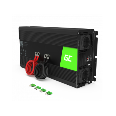 Мобільний інвертор Green Cell 12V 230V 1500W/3000W (INV22) Чистий синус