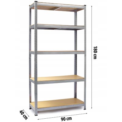 Стелаж Humberg 180 х 180 х 40см, 175кг/полиця, 5 полиць HR-812 Стелаж Humberg 180 х 180 х 40см, 175кг/полиця, 5 полиць HR-812