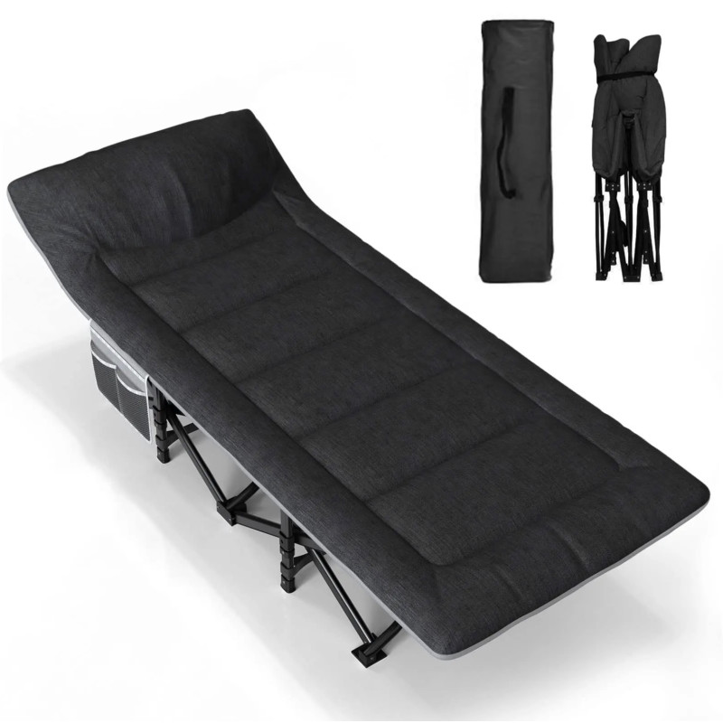 Туристична розкладачка LEOBRO Чорна (HT-169K Black)