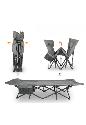 Туристична розкладачка LEOBRO Чорна (HT-169K Black)