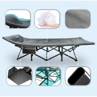 Туристична розкладачка LEOBRO Чорна (HT-169K Black)