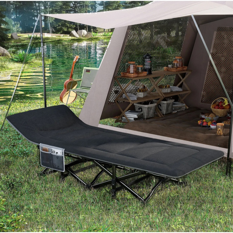Туристична розкладачка LEOBRO Чорна (HT-169K Black)